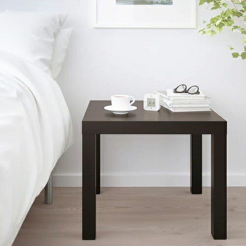 IKEA イケア サイドテーブル ブラックブラウン 黒 茶 55x55cm 