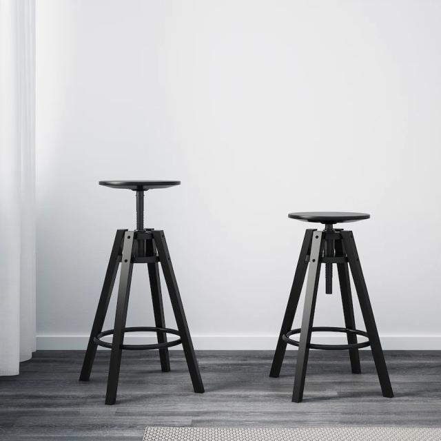 IKEA イケア バースツール ブラック 黒 63-74cm c40161595 DALFRED 