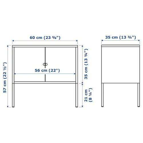 IKEA イケア キャビネット メタル グレー 60x35cm d80328678 LIXHULT リックスフルト_5
