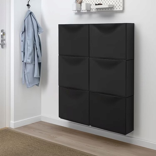 IKEA イケア シューズキャビネット 収納 ブラック 黒 52x39cm