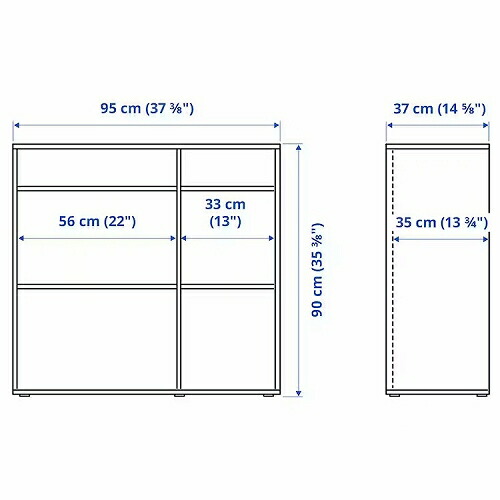 IKEA イケア シェルフユニット 棚板4枚付 ホワイト 白 95x37x90cm m30483290 VIHALS ヴィーハルスの通販は