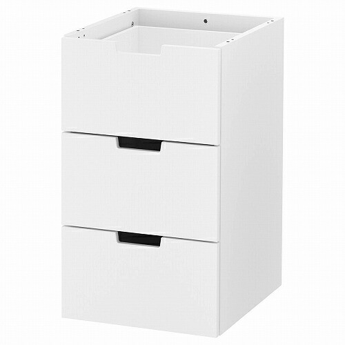 IKEA イケア モジュール式チェスト（引き出し×3） ホワイト 40x68cm m20355660 NORDLI ノールドリの通販はau PAY  マーケット - 株式会社クレール | au PAY マーケット－通販サイト