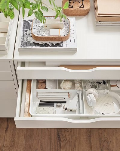 引き出し　9段　チェスト　IKEA ALEX アレクス ALEX アレクス 引き出しユニット（引き出し×9）, ホワイト