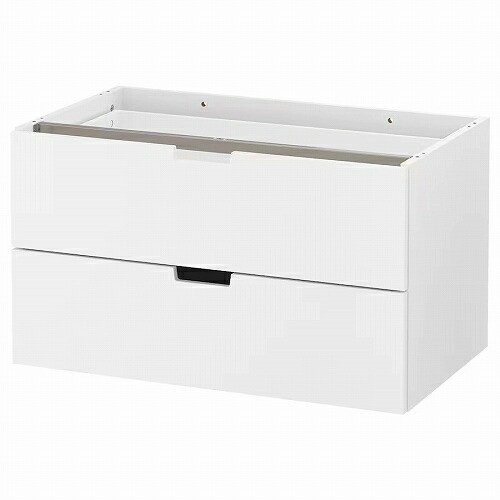 IKEA イケア モジュール式チェスト（引き出し×2） ホワイト 80x45cm m40355659 NORDLI ノールドリの通販は