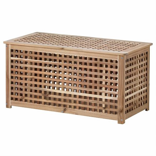 IKEA イケア リビングテーブル 収納付き アカシア材 98x50cm m70353022 HOL ホール 15,124円