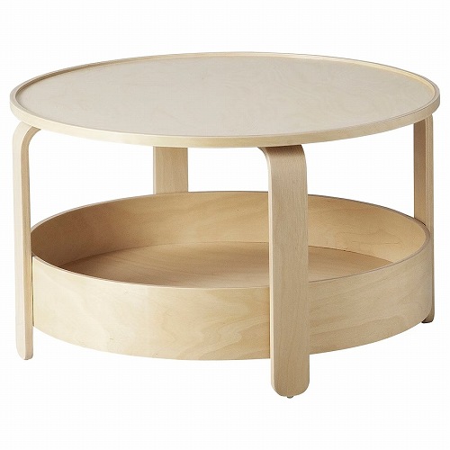 IKEA イケア コーヒーテーブル バーチ材突き板 70cm m70449402 BORGEBY ボルゲビー
