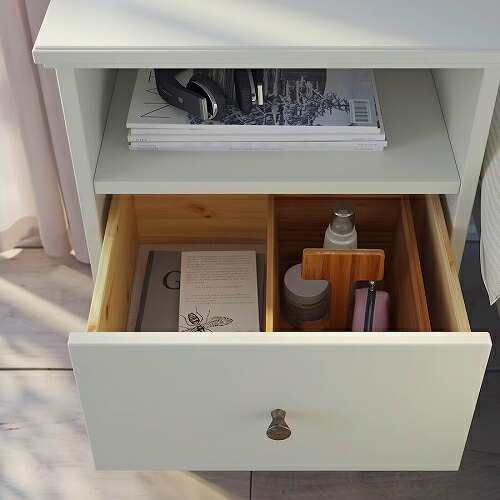 IKEA イケア サイドテーブル ホワイト 47x40cm m70458811 IDANAS