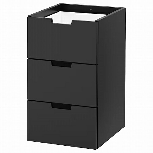 IKEA イケア モジュール式チェスト（引き出し×3） チャコール 40x68cm m90365929 NORDLI ノールドリ 12,173円