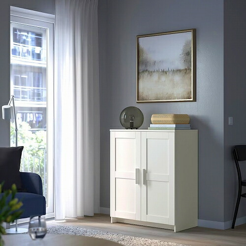 IKEA イケア キャビネット 扉付 ホワイト 78x95cm m00351861 BRIMNES