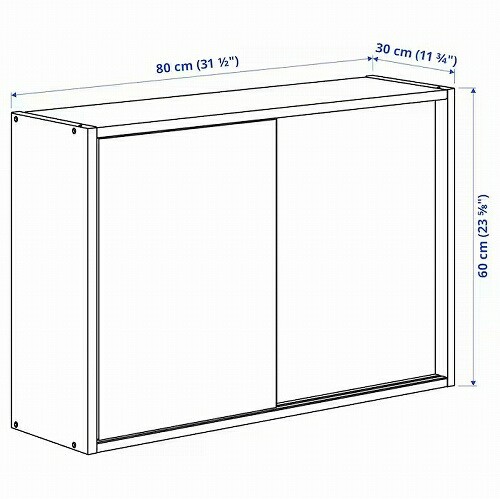 IKEA イケア キャビネット 引き戸付 パイン材 80x30x60cm m70494395