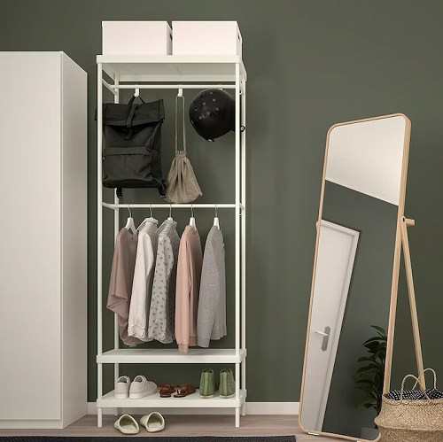 IKEA イケア コートラック 靴収納ユニット付き ホワイト白 IKEA イケア コートラック 靴収納ユニット付き ホワイト白
