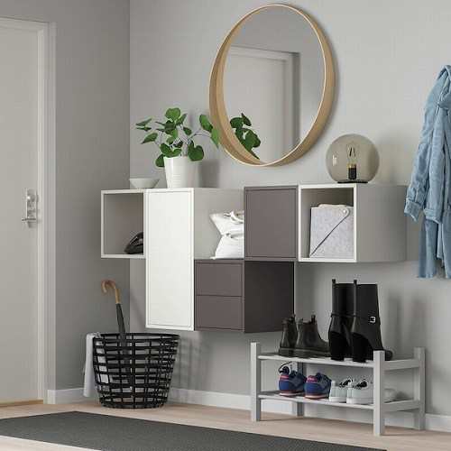 IKEA イケア キャビネット 扉 棚板1付き ホワイト 白 35x35x70cm