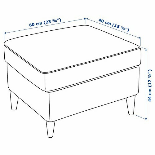 IKEA イケア オットマン グラン ボームスタード ダークブラウン