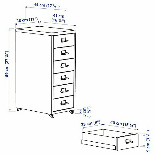 IKEA イケア 引き出しユニット キャスター付き ブルー 28x69cm m10562716 HELMER ヘルメルの通販はau PAY マーケット  - 株式会社クレール | au PAY マーケット－通販サイト