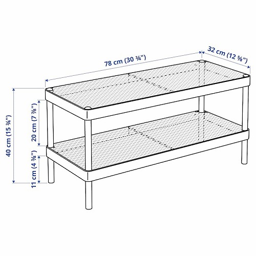 IKEA イケア シューズラック ホワイト 白 78x32x40cm m30530994