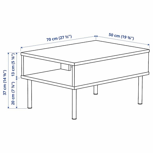 IKEA イケア サイドテーブル チャコール 70x50cm m50522422 TUNSTA トゥンスタ_5