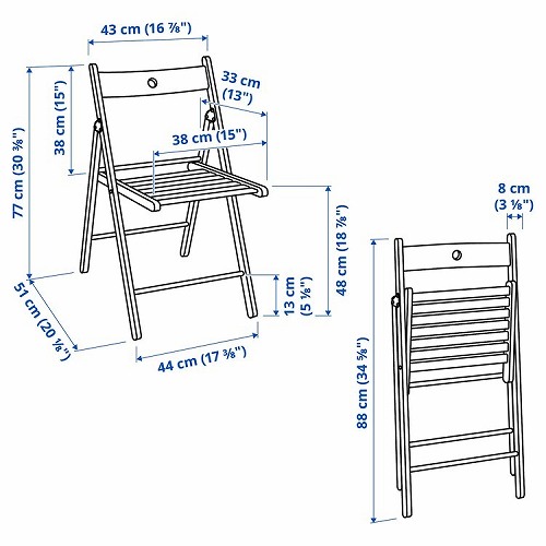 IKEA イケア 折りたたみチェア ビーチ m50534316 FROSVI フロースヴィ