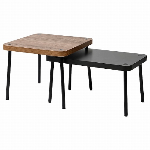 IKEA イケア ネストテーブル2点セット グレー ウォールナット調 m50584293 SONHULT ソンフルト