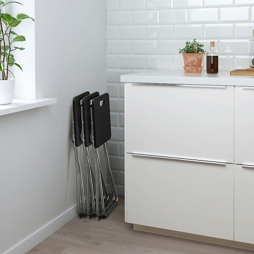IKEA イケア 折りたたみスツール ブラック m70570407 GUNDE グンデ の 