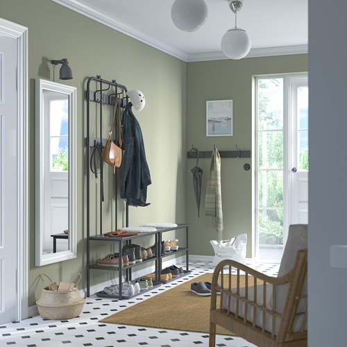 IKEA イケア ベンチ 靴収納付き ブラック 79x35x52cm m00586143 NIPASEN ニーポーセン_3