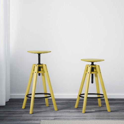 IKEA イケア カウンターチェア イエロー 63-74cm m00613090 DALFRED 