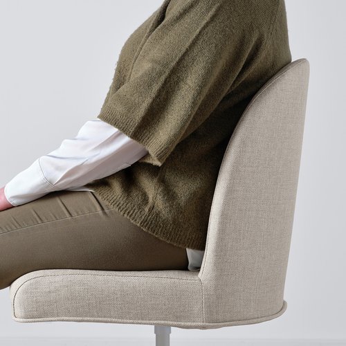 IKEA イケア 回転チェア ホワイト キランダ ベージュ m60576551