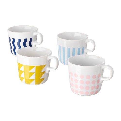 Ikea イケア マグカップ 柄ミックス 4 ピース Framkalla N0040の通販はau Pay マーケット 株式会社クレール