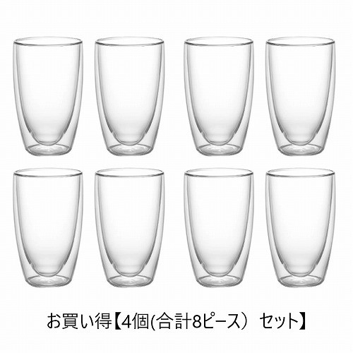 セット商品】IKEA イケア ダブルウォールグラス 450ml 2ピースx4セット