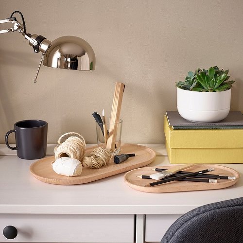 IKEA イケア サービングトレイ2個セット ビーチ m00570665 SMORLING