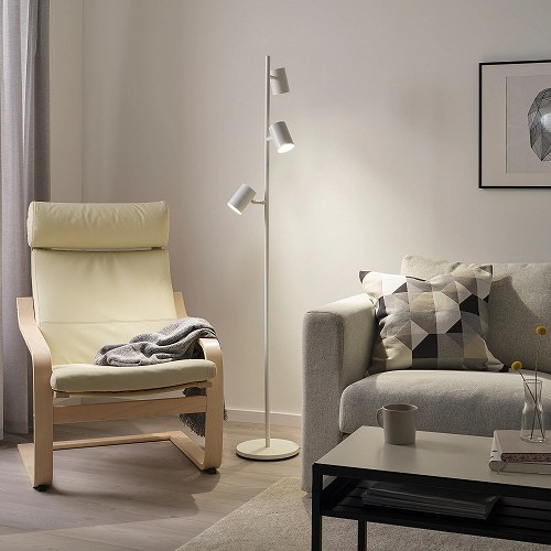 IKEA イケア フロアランプ 3スポット ホワイト m70455488 NYMANE ニーモーネ_1