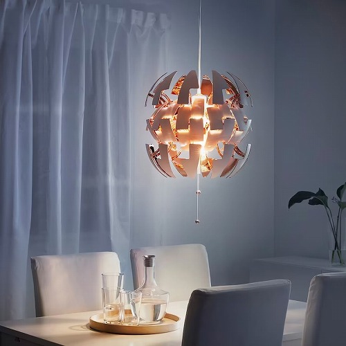 IKEA イケア ペンダントランプ ホワイト 白 コッパーカラー