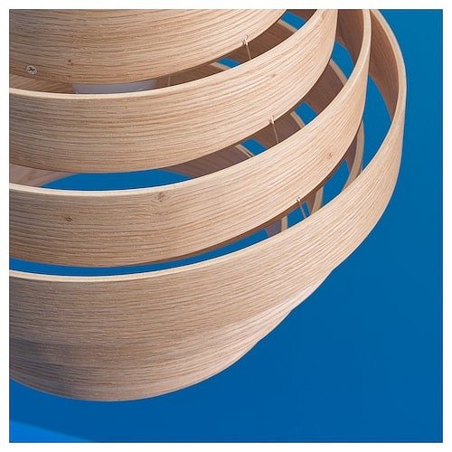 IKEA イケア ペンダントランプシェード ホワイトステインオーク材突き板 40cm m80561662 DYKARKLOCKA デュカルクロッカ_3