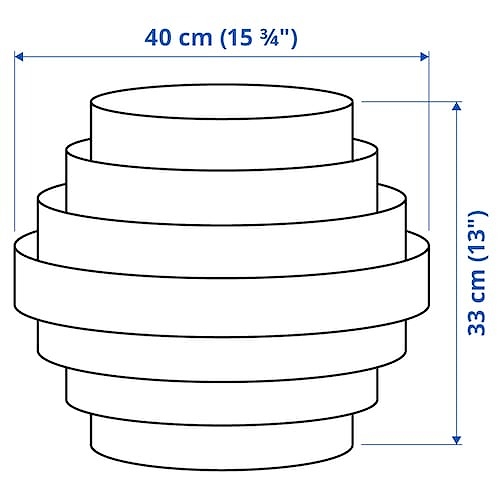 IKEA イケア ペンダントランプシェード ホワイトステインオーク材突き板 40cm m80561662 DYKARKLOCKA デュカルクロッカ_6
