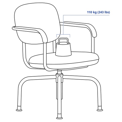 IKEA イケア 回転チェア グレースネス ダークグレー m40576585 MULLSJO ムルショー_2