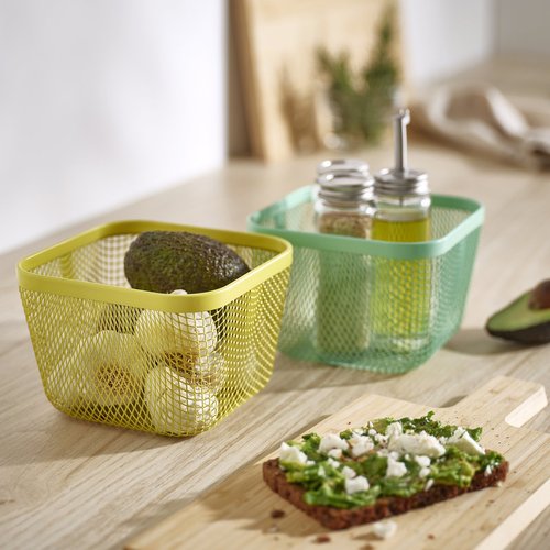 Made in USA ワイヤー バスケット 緑 グリーン 白 古道具 ハンド