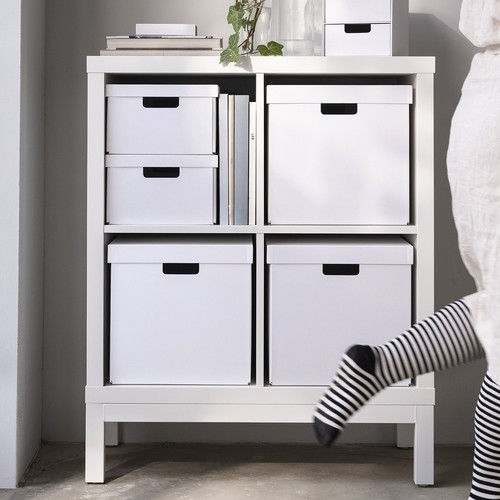 IKEA 収納棚 引き出し付き ★直接引取限定 IKEA イケア 収納ボックス ふた付き ホワイト 32×35×31cm m60596926