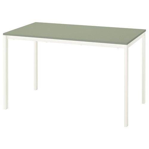 IKEA イケア テーブル グリーン/ホワイト 125×74cm big09578515 VIHALS ヴィーハルス