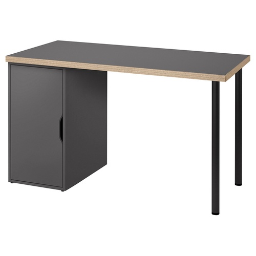 IKEA イケア デスク グレー/木目調 ブラック 120×60cm big29584935 LAGKAPTEN ラグカプテン/ALEX アレクス