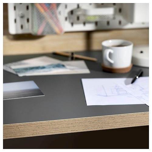 IKEA イケア 天板 ダークグレー/木目調 140×60cm big30596188 LAGKAPTEN ラグカプテン_5