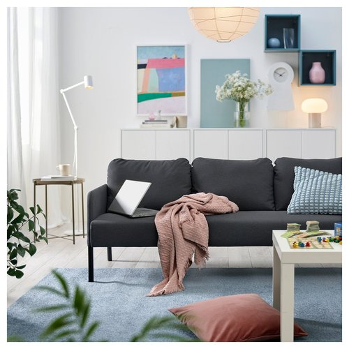 IKEA イケア 3人掛けソファ クニーサ ダークグレー big40595937