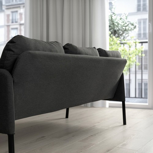 IKEA イケア 3人掛けソファ クニーサ ダークグレー big40595937