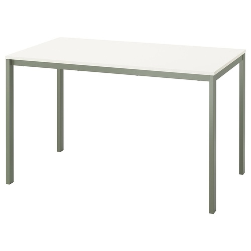IKEA イケア テーブル ホワイト/グリーン 125×74cm big89578516 VIHALS ヴィーハルス