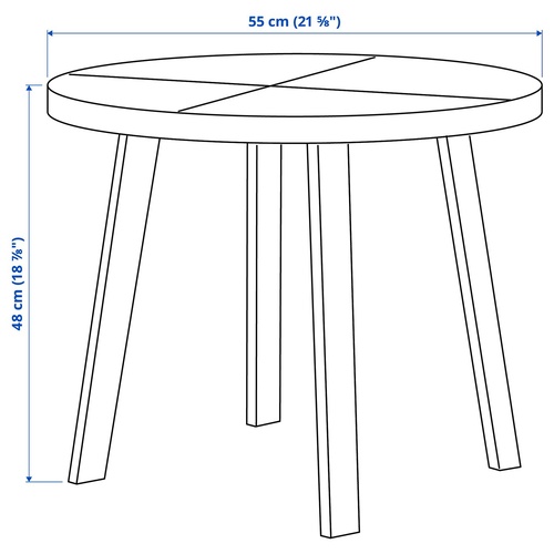 IKEA イケア サイドテーブル オーク材突き板 ダークブラウン 55cm fp10586557 STOCKHOLM 2025_6
