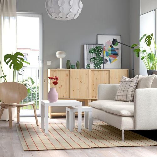 IKEA イケア ラグ 平織り オフホワイト レッド 170x240cm m30600251 RIDSTIG リードスティグ_4