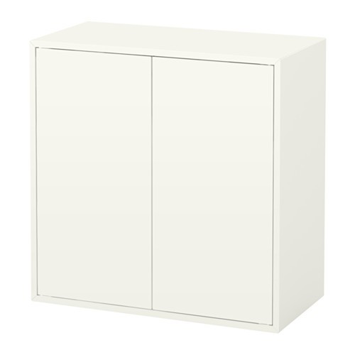 IKEA イケア キャビネット 扉2 棚板1付き ホワイト 白 70x35x70cm b80333953 EKET エーケト