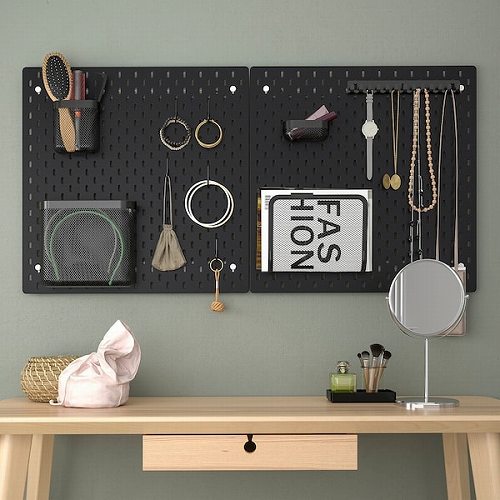 IKEA イケア 有孔ボード ブラック 56x56cm m90534376 SKADIS