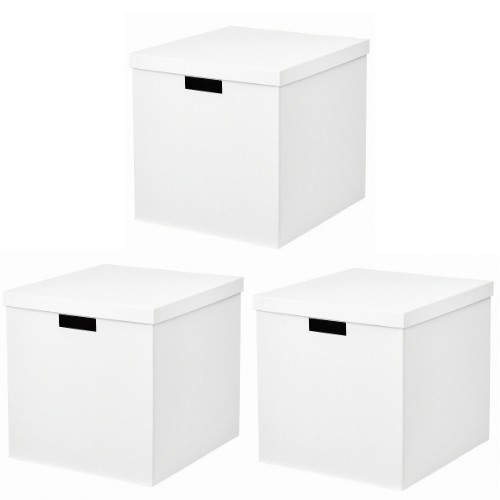 セット商品】IKEA イケア 収納ボックス ふた付き ホワイト 白 3 セット商品】IKEA イケア 収納ボックス ふた付き ホワイト 白 3