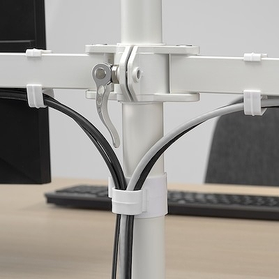 IKEA イケア ブラケット モニター2つ用 ホワイト m70591933 STUBBERGET ストゥブベルゲット_2