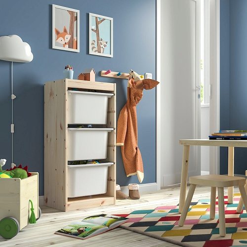 セット商品】IKEA イケア 収納コンビネーション パイン ボックスM