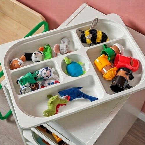 【セット商品】IKEA イケア 収納コンビネーション パイン トレイx2個 ボックスMx1個 32x44x53cm v0068 TROFAST トロファスト_5